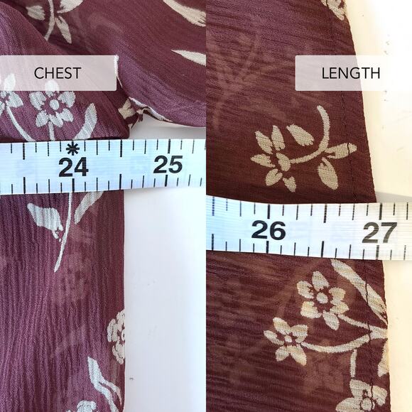 NILI LOTAN 100% Silk Floral Sheer Flowy Peasant Blouse in Multi Size L - Picture 13 of 13